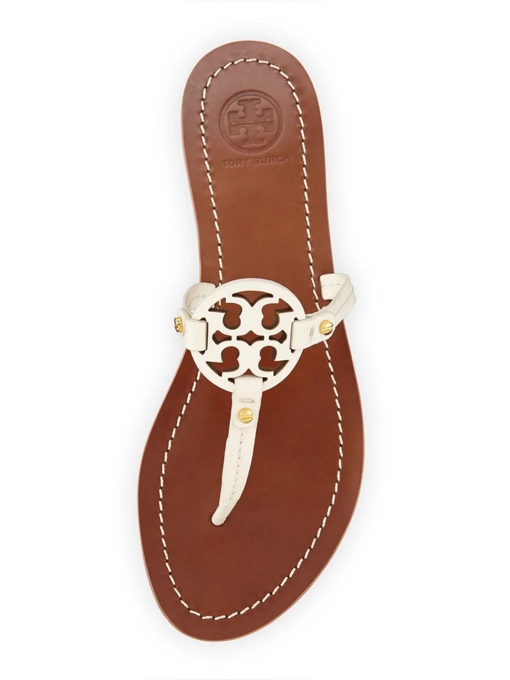 Tory Burch Gabriel Flat Thong in Ivory, sz 10.5